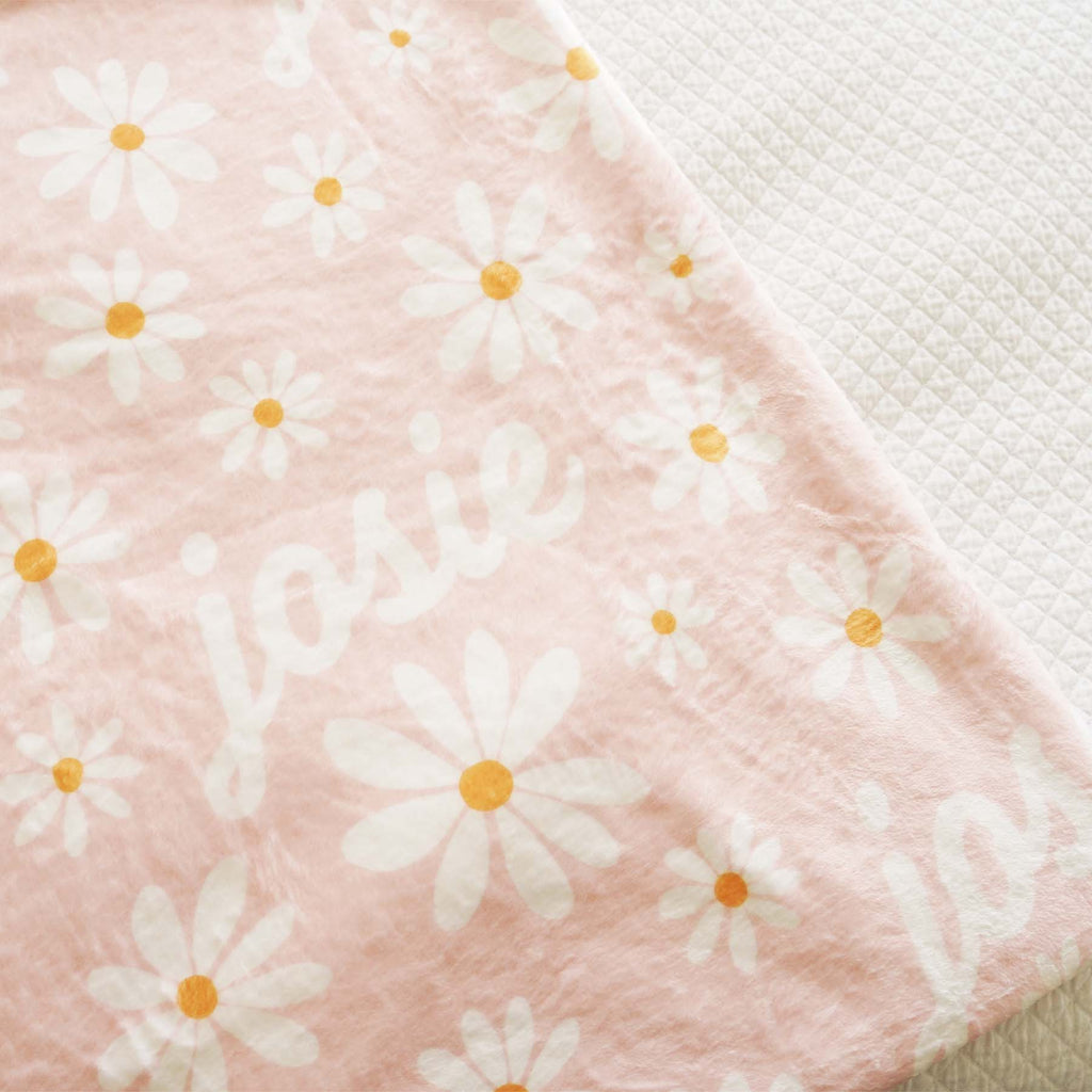 Daisy Garden Personalized Kids Blanket